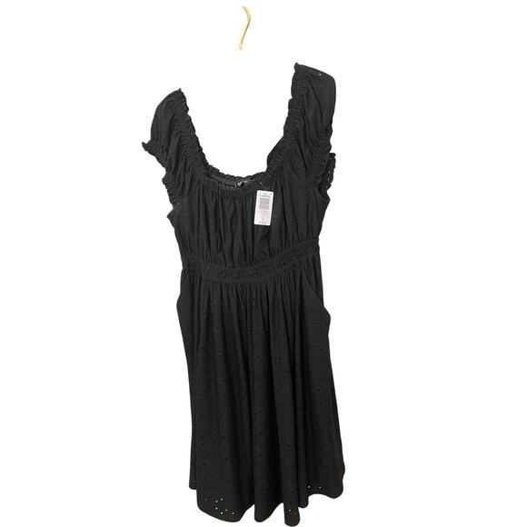 Torrid Black Eyelet Mini Dress L 12 – Sweetheart Neck, Fully Lined, NWT - Picture 3 of 9